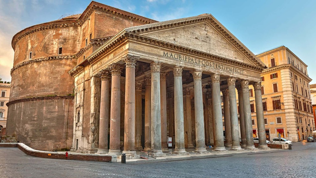 The Pantheon portico and dome, Rome