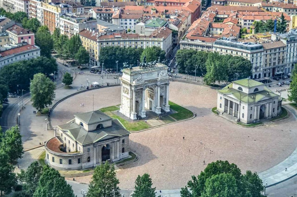 Arco della Pace and Piazza Sempione, Milan