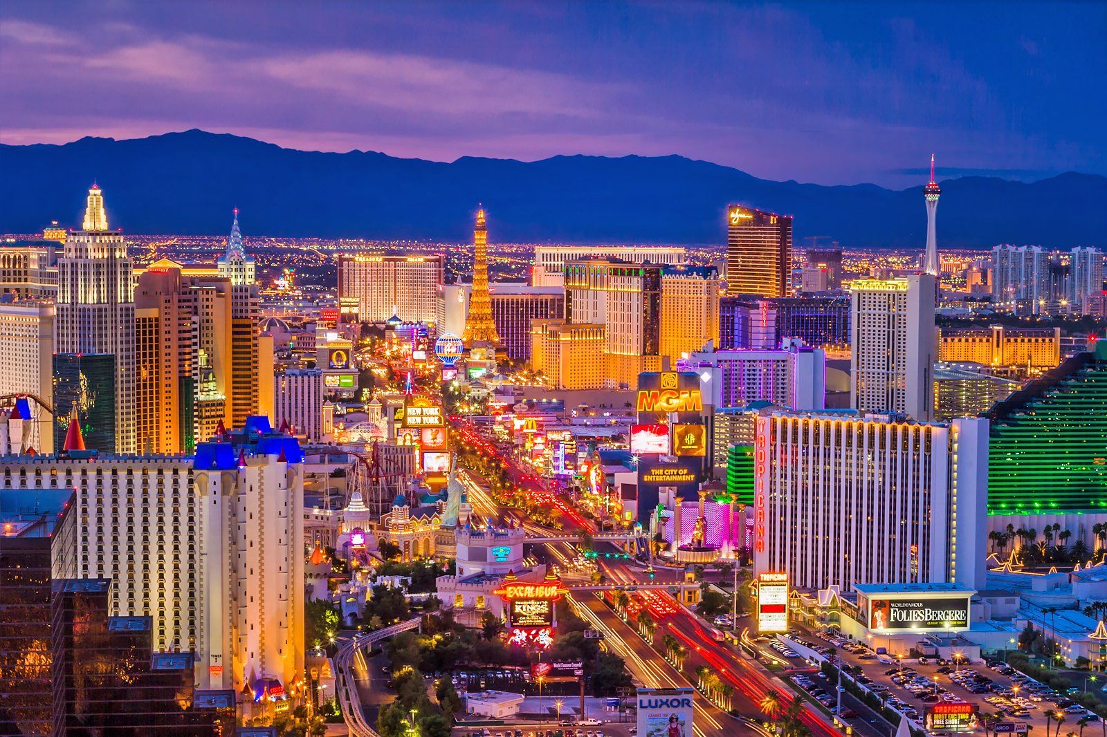 The Las Vegas Strip at night