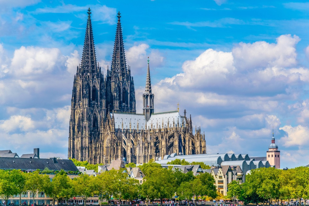 Cologne Cathedral rising above the Rhine