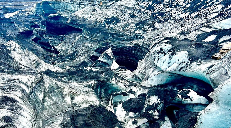 Icebergs on the black sand of Diamond Beach in south Iceland