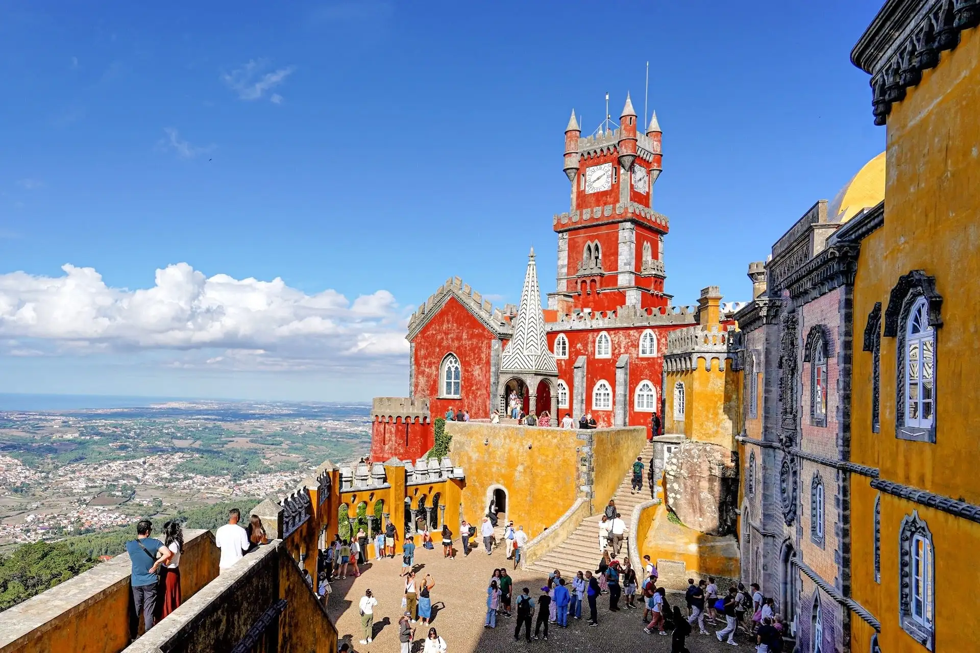 Colourful Pena Palace in Sintra