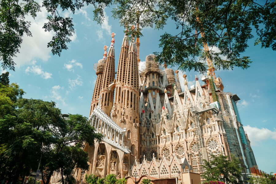 Gaudí's colourful mosaic architecture in Barcelona
